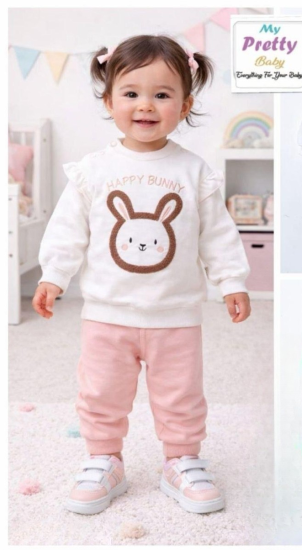 Ensemble 2 pièces fille en coton doux design brodé