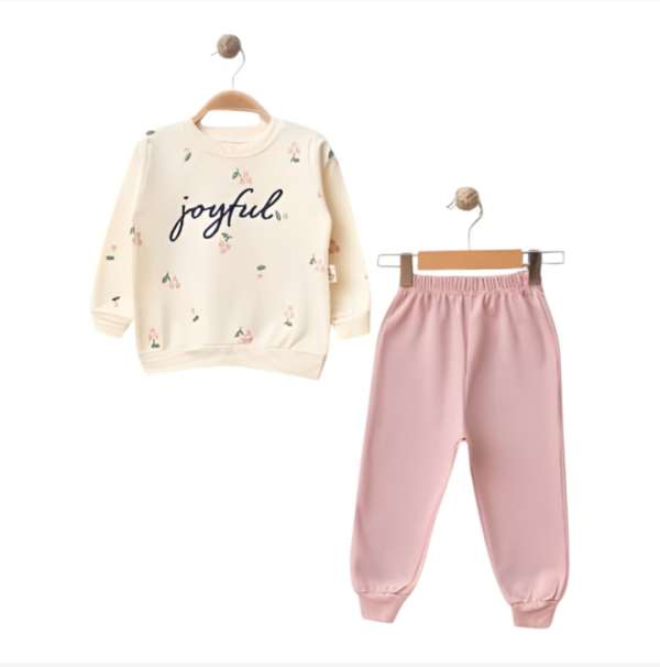 Ensemble 2 pièces filles en coton doux