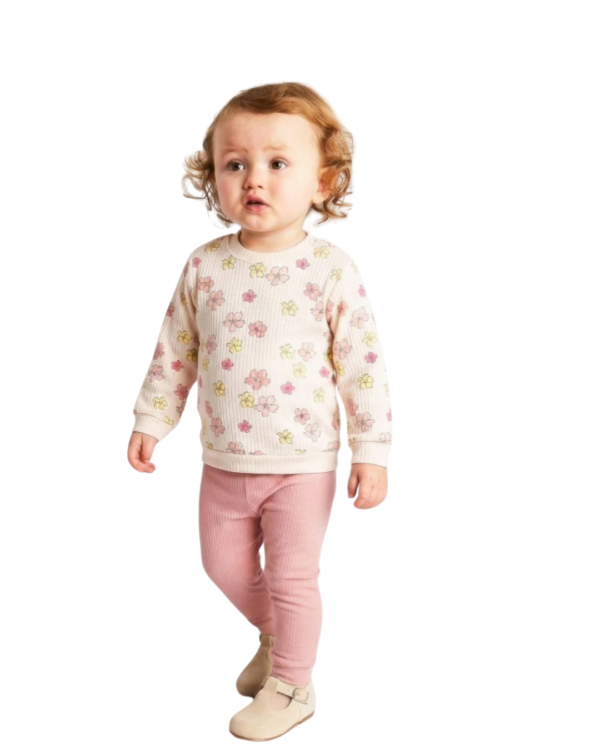 Ensemble 2 pièces Fille au design fleuri