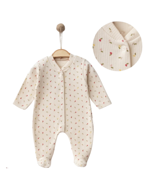 pyjama grenouillére doux pour bébé fille- motif fraise