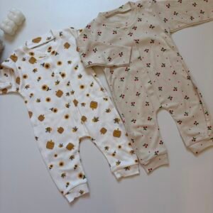 Pack Duo 2 Grenouillères Coton doux fille