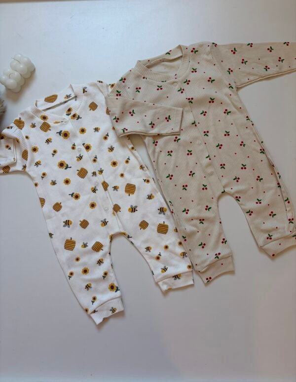 Pack Duo 2 Grenouillères Coton doux fille
