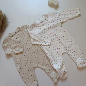 Pack Duo 2 grenouillères fille pieds fermés
